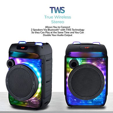 IQ Sound CYBER FLEX8 8-Inch Portable Bluetooth Speaker