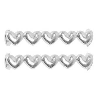 Five Hearts Shoelace Charms 1 Pair