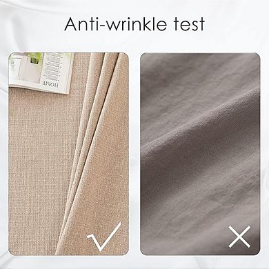 Beige Linen Rectangle Tablecloth Waterproof Washable Wrinkle-Resistant Cover