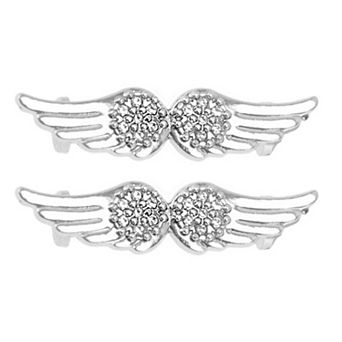 Rhinestone Wings Shoelace Charms 1 Pair