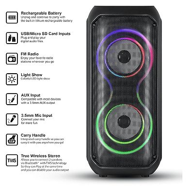IQ Sound 2x4-Inch High Efficiency Bluetooth Speaker System