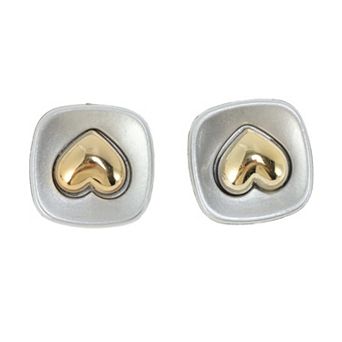 Heart Shoelace Charms 1 Pair Silver Gray Gold
