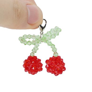 Cherry Beaded Shoelace Charms 1 Pair