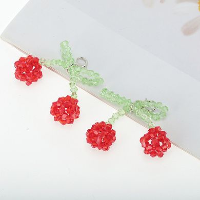 Cherry Beaded Shoelace Charms 1 Pair
