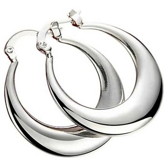 Women's round hoop earrings, made of lightweight and stylish 925 sterling silver