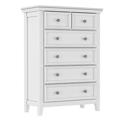 6-Drawer Farmhouse Dresser For Bedroom Storage Cabinet
