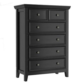 6-Drawer Farmhouse Dresser For Bedroom Storage Cabinet