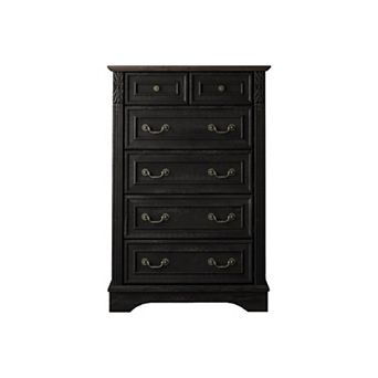 6-Drawer Dresser with Decorative Carving For Bedroom