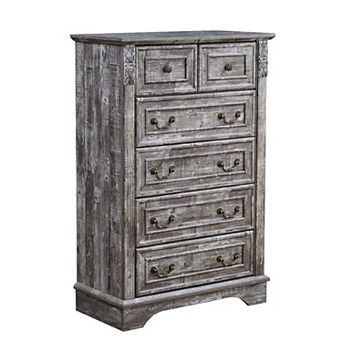 6-Drawer Dresser with Decorative Carving For Bedroom