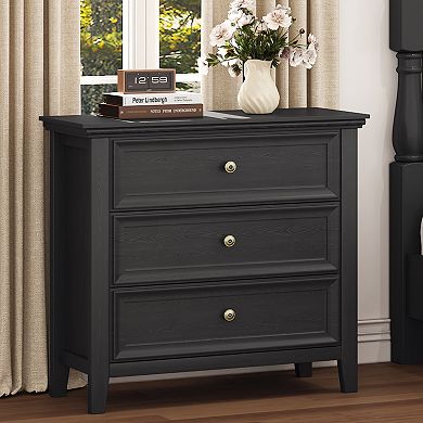 Farmhouse 3-drawer Dresser For Bedroom Storage Cabinet