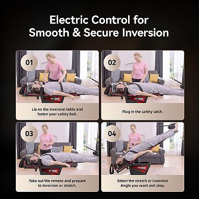HARISON Inversion Table for Back Pain Relief with Remote Control, 300 lb Capacity (HRK-409Plus)