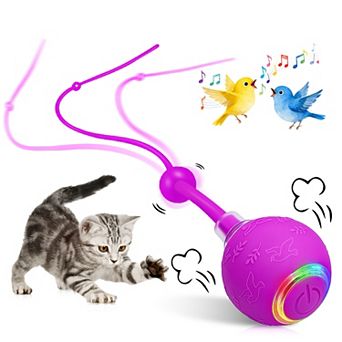 YEVYO Interactive Cat Ball Toy, Dual Modes & 3 Play Styles Smart Avoidance, Auto Toy for Indoor Cats
