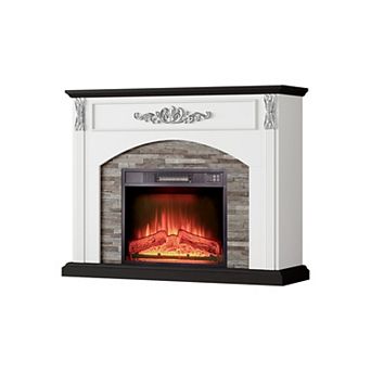 44" Electric Fireplace Heater with Mantel 1500W Freestanding