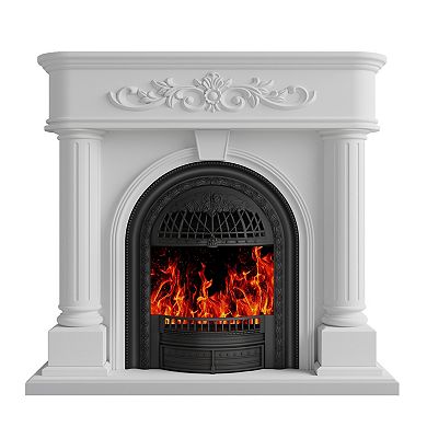 50” W Roma Column Solid Wood Fireplace Mantel