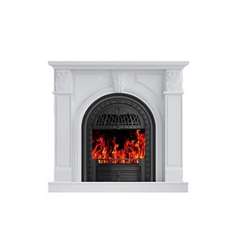 47" W Electric Fireplace With Mantel