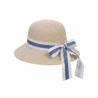 Womens Lightweight Wide Brim Straw Sun Hat Foldable Beach Summer UV Protection Hat