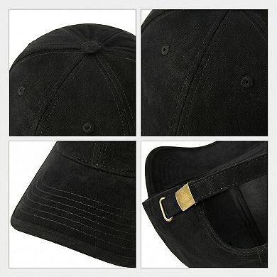 Cotton Baseball Cap Adjustable Dad Hat Breathable Casual Everyday Hat for Men Women