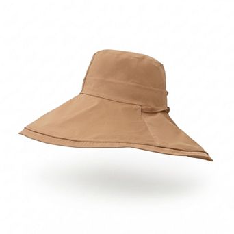 Womens Reversible Wide Brim Sun Hat Adjustable Chin Strap UV Protection Summer Hat