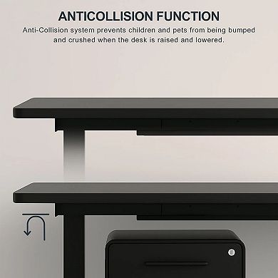 YIORTWO Electric Standing Desk, Height Adjustable Sit Stand Desk for Home Office