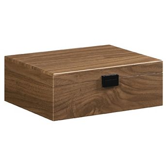 2 tier Wooden Jewelry Box with Removable Tray and Clasp