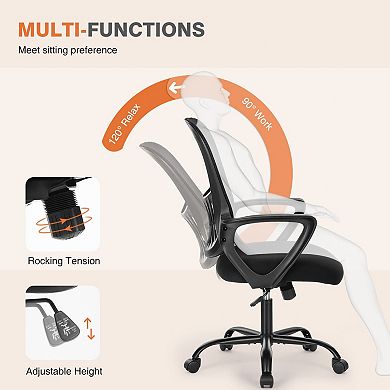 YIORTWO Tall Drafting Office Chair with Foot Ring, Fixed Armrests, Adjustable Height Swivel Chair