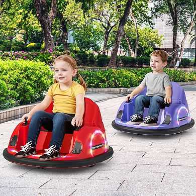 Toddler Bumper Car with 360 Spin and Music, 12V Electric Spin Toy