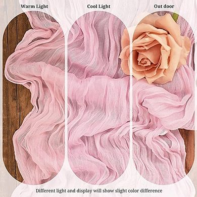 Cheesecloth Table Runner, Boho Gauze Fabric, Rustic Decor for Weddings & Parties