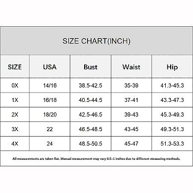 Charmo Women's Plus Size Scallop Edge V Neck Ruched Waist Swim Dress with Built-in Briefs