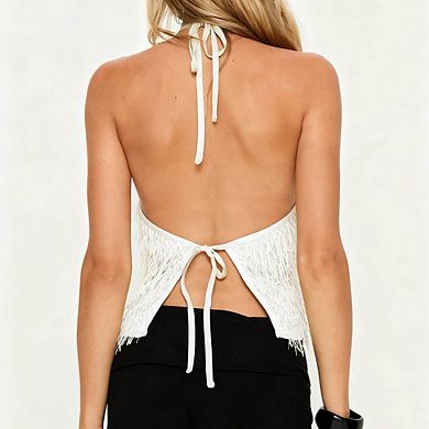 Women's Fringe Sleeveless Boho Tassel Tank Top Vest