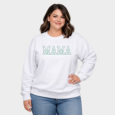 Embroidered Thin Mama Outline - Women's Plus Sized Graphic Sweatshirt