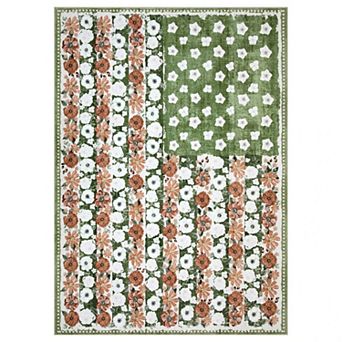 Vintage American Flag Area Rugs, Patriotic US Stars Stripes Flags Washable Non-Slip Carpet