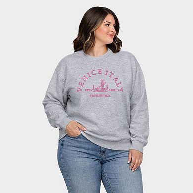 Embroidered Venice Italy - Women's Plus Sized Graphic Sweatshirt
