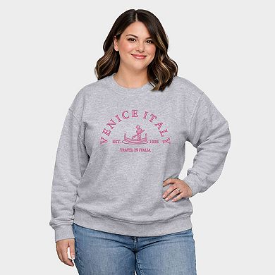Embroidered Venice Italy - Women's Plus Sized Graphic Sweatshirt