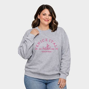 Embroidered Venice Italy - Women's Plus Sized Graphic Sweatshirt
