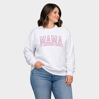 Embroidered Mama Arch - Women's Plus Sized Graphic Sweatshirt