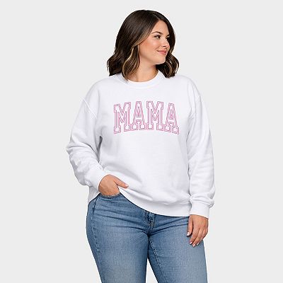 Embroidered Mama Arch - Women's Plus Sized Graphic Sweatshirt