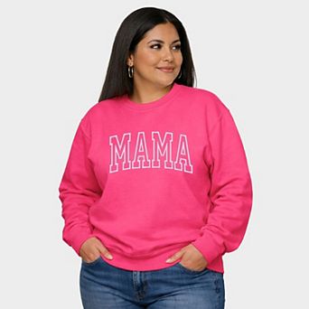 Embroidered Mama Arch - Women's Plus Sized Graphic Sweatshirt