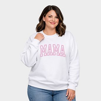 Embroidered Mama Arch - Women's Plus Sized Graphic Sweatshirt