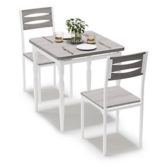 3 pc Dining Table Set for 2, Space Saving Kitchen Breakfast Nook for Kitchen, Dining Room