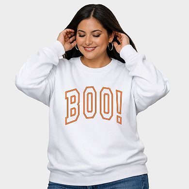 Embroidered Boo Arched - Women's Plus Sized Graphic Sweatshirt