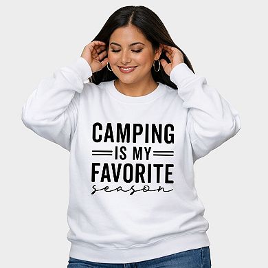 Camping Is My Favorite Season - Women's Plus Sized Graphic Sweatshirt