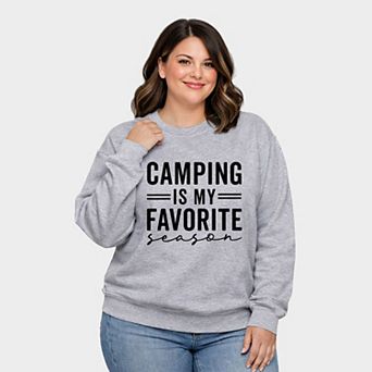 Camping Is My Favorite Season - Women's Plus Sized Graphic Sweatshirt