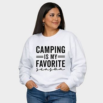 Camping Is My Favorite Season - Women's Plus Sized Graphic Sweatshirt