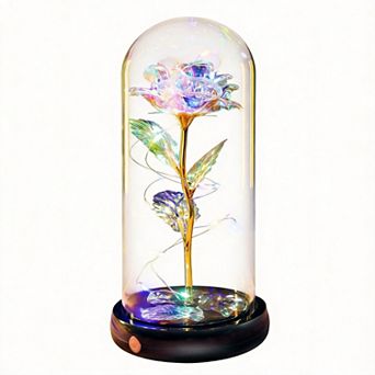 Glass Eternal Rose Dome Butterfly Women Mother Birthday Christmas Couple Gift