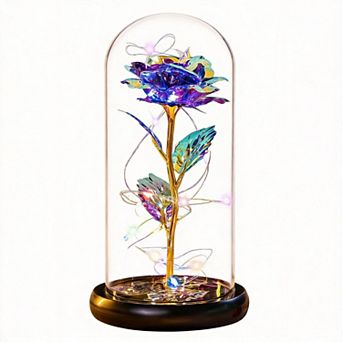 Glass Eternal Rose Dome Butterfly Women Mother Birthday Christmas Couple Gift