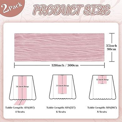 Cheesecloth Table Runner, Boho Rustic Gauze, Wedding & Party Decor