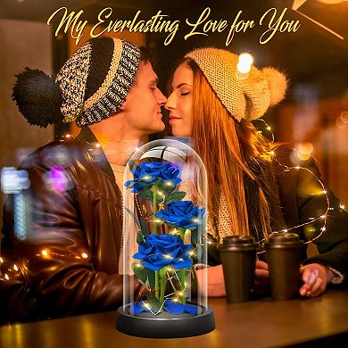 Glass Rose Gift For Mom Wife Girlfriend Birthday Anniversary