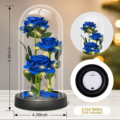 Glass Rose Gift For Mom Wife Girlfriend Birthday Anniversary