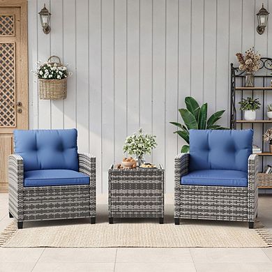 3 Pieces Patio Furniture Set