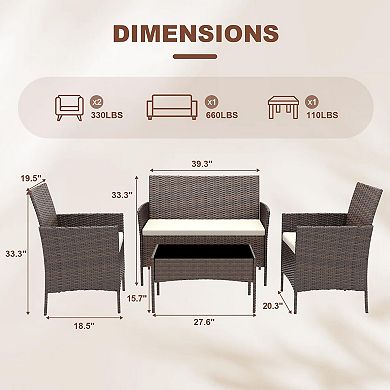 4-Piece Patio Furniture Set